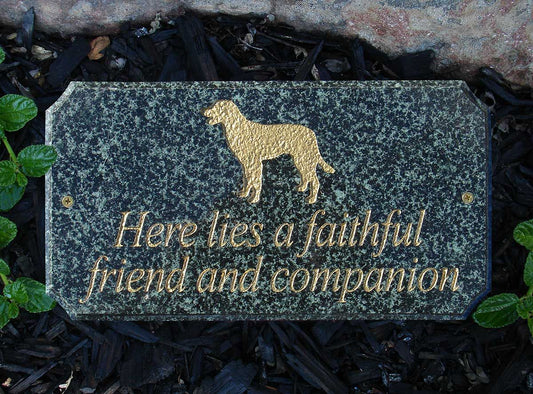 Executive Rectangle "Cut Corner" LOGO Plaque (Includes Engraved Logo & One Line of Text) - Emerald Green Polished Stone Color