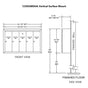 5 Compartment Surface Mount Vertical Mailboxes - Anodized Aluminum