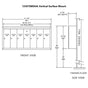 7 Compartment Surface Mount Vertical Mailboxes - Anodized Aluminum