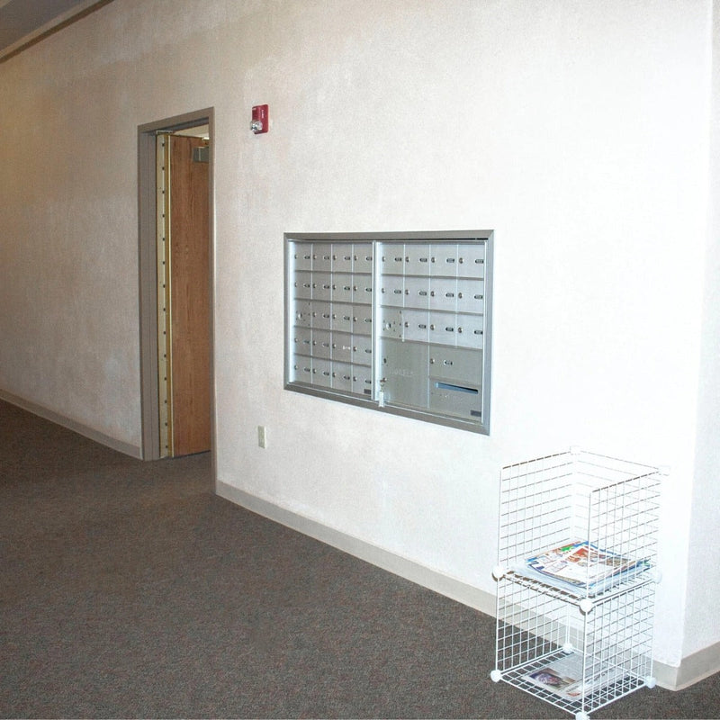 1400 Series Front-Loading Horizontal Mailboxes in Anodized Aluminum Finish - 20 Doors and 1 Outgoing Mail Collection