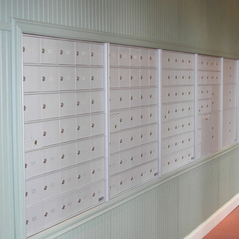 1400 Series Front-Loading Horizontal Mailboxes in Anodized Aluminum Finish - 14 Tenant Doors