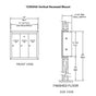 3 Compartment Fully Recessed Vertical Replacement Mailboxes - Anodized Aluminum