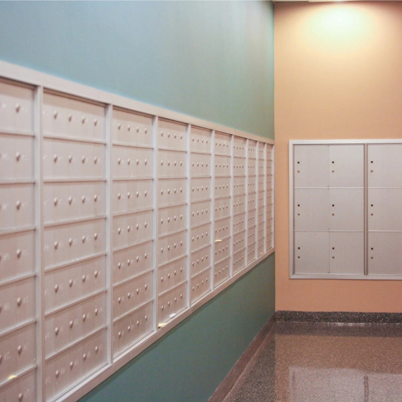 7 Doors High x 3 Doors (21 Tenants) 1700 Horizontal Mailbox Rear-Load Private Distribution in Anodized Aluminum Finish