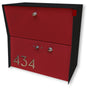 Tedstuff RetroBox Locking Small Package Wall Mounted Mailbox in Jet Black