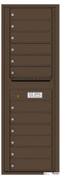 Front Loading Commercial Mailbox - 12 Extra-Large Tenant Doors - Single Column-Antique Bronze (AB)