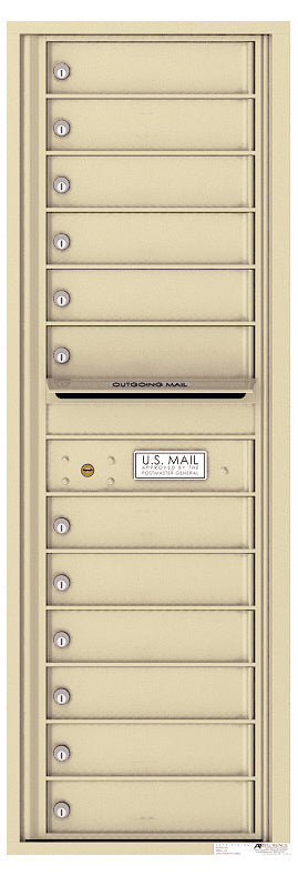 Florence 4C Horizontal Mailbox - 12 Doors - 14 Doors High Private Access