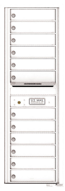 Florence 4C Horizontal Mailbox - 12 Doors - 14 Doors High Private Access