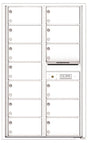 Florence 4C Horizontal Mailbox - 13 Doors - 14 Doors High Private Access