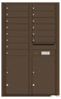 Front Loading Commercial Mailbox - 14 Tenant Doors and 2 Parcel Lockers - Double Column-Antique Bronze (AB)