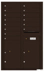 Florence 4C Horizontal Mailbox - 14 Doors, 2 Parcel Lockers - 14 Doors High Private Access