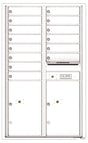 Florence 4C Horizontal Mailbox - 14 Doors, 2 Parcel Lockers - 14 Doors High Private Access