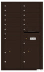 Florence 4C Horizontal Mailbox - 15 Doors, 2 Parcel Lockers - 14 Doors High USPS Access