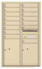 Florence 4C Horizontal Mailbox - 15 Doors, 2 Parcel Lockers - 14 Doors High USPS Access