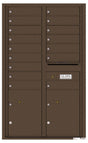 Front Loading Commercial Mailbox - 16 Tenant Doors and 2 Parcel Lockers - Double Column-Antique Bronze (AB)