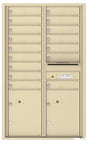 Florence 4C Horizontal Mailbox - 16 Doors, 2 Parcel Lockers - 14 Doors High Private Access