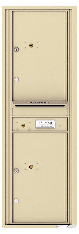 Florence 4C Horizontal Mailbox - 2 Parcel Lockers - 14 Doors High Private Access