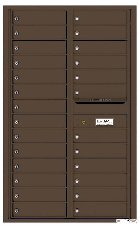 Front Loading Commercial Mailbox - 26 Tenant Doors - Double Column-Antique Bronze (AB)