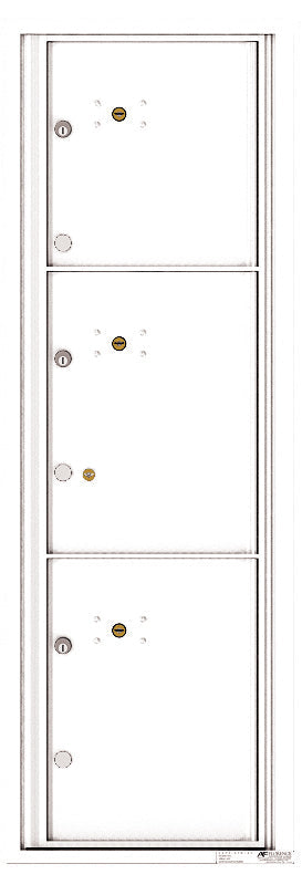 Florence 4C Horizontal Mailbox - 3 Parcel Lockers - 14 Doors High Private Access