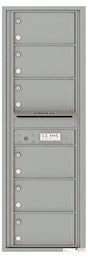 Front Loading Commercial Mailbox - 6 Tenant Doors - Single Column-Silver Speck (SS)