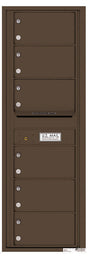Front Loading Commercial Mailbox - 6 Tenant Doors - Single Column-Antique Bronze (AB)