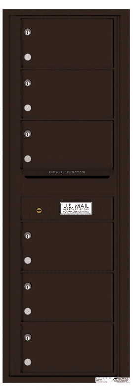 Florence 4C Horizontal Mailbox - 6 Doors - 14 Doors High Private Access