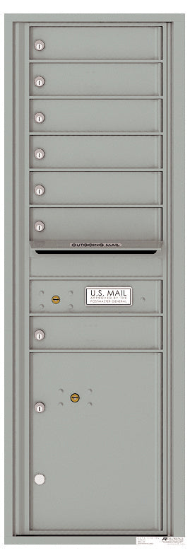 Florence 4C Horizontal Mailbox - 7 Doors, 1 Parcel Locker - 14 Doors High USPS Access