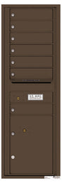 Front Loading Commercial Mailbox - 7 Tenant Doors and 1 Parcel Locker - Single Column-Antique Bronze (AB)