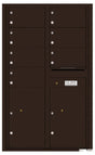 Florence 4C Horizontal Mailbox - 7 Doors, 2 Parcel Lockers - 14 Doors High Private Access