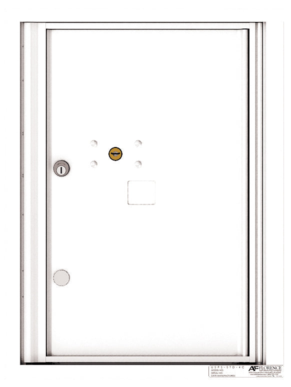 Florence 4C Horizontal Mailbox - 1 Parcel Locker - 6 Doors High Private Access