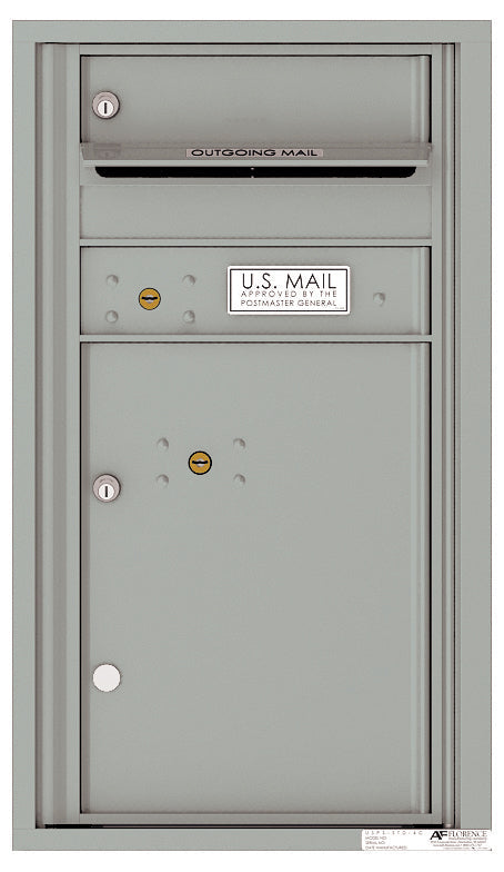 Florence 4C Horizontal Mailbox - 1 Door, 1 Parcel Locker - 8 Doors High Private Access