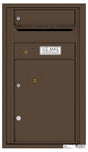 Front Loading Commercial Mailbox with 1 Tenant Compartment and 1 Parcel Locker-Antique Bronze (AB)