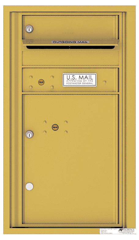 Florence 4C Horizontal Mailbox - 1 Door, 1 Parcel Locker - 8 Doors High Private Access