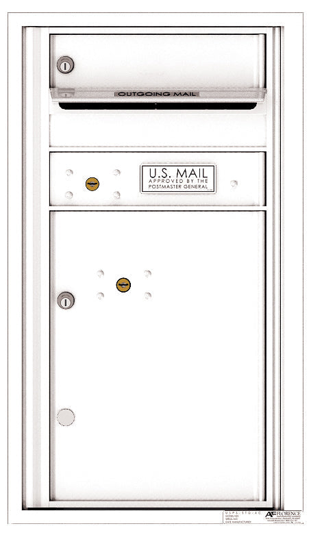 Florence 4C Horizontal Mailbox - 1 Door, 1 Parcel Locker - 8 Doors High Private Access
