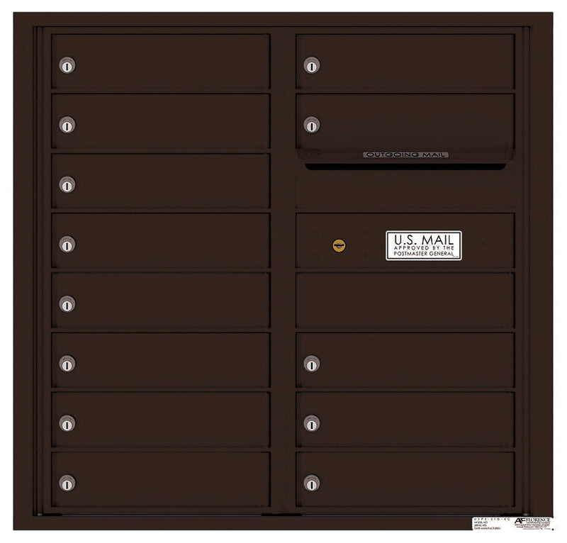 Florence 4C Horizontal Mailbox - 13 Doors - 8 Doors High Private Access