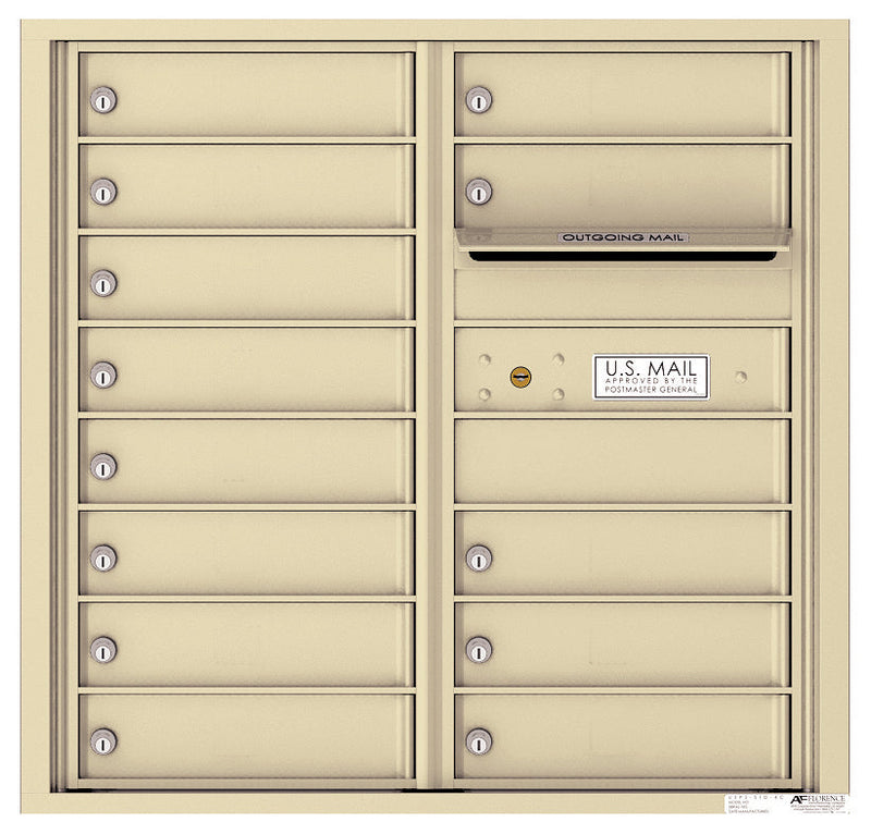 Florence 4C Horizontal Mailbox - 13 Doors - 8 Doors High Private Access