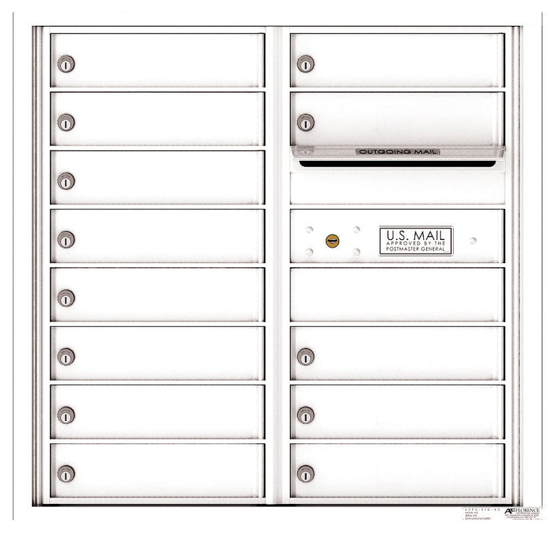 Florence 4C Horizontal Mailbox - 13 Doors - 8 Doors High Private Access