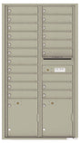 Florence 4C Horizontal Mailbox - 19 Doors, 2 Parcel Lockers - Max Height Private Access