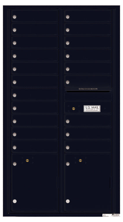 Florence 4C Horizontal Mailbox - 20 Doors, 2 Parcel Lockers - Max Height USPS Access
