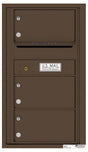 Front Loading Commercial Mailbox with 3 Tenant Compartments-Antique Bronze (AB)
