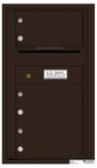 Florence 4C Horizontal Mailbox - 3 Doors - 8 Doors High Private Access