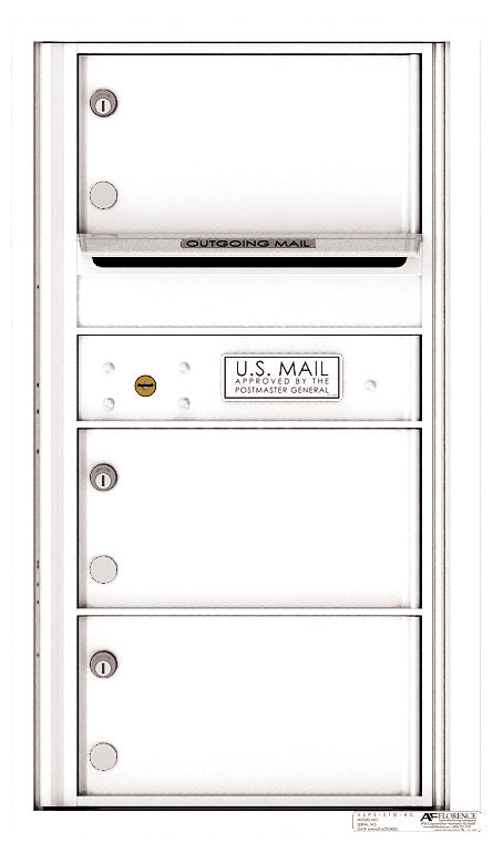 Florence 4C Horizontal Mailbox - 3 Doors - 8 Doors High Private Access