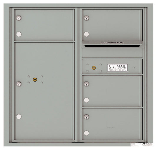 Florence 4C Horizontal Mailbox - 4 Doors, 1 Parcel Locker - 8 Doors High USPS Access