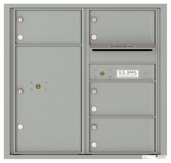 Florence 4C Horizontal Mailbox - 4 Doors, 1 Parcel Locker - 8 Doors High USPS Access