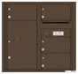 Front Loading Commercial Mailbox with 4 Tenant Compartments and 1 Parcel Locker-Antique Bronze (AB)