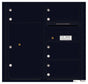 Front Loading Commercial Mailbox with 4 Tenant Compartments and 1 Parcel Locker-Black (BK)