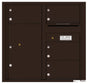 Front Loading Commercial Mailbox with 4 Tenant Compartments and 1 Parcel Locker-Dark Bronze (DB)