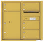 Front Loading Commercial Mailbox with 4 Tenant Compartments and 1 Parcel Locker-Gold Speck (GS)