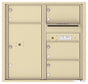 Front Loading Commercial Mailbox with 4 Tenant Compartments and 1 Parcel Locker-Sandstone (SD)