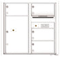 Front Loading Commercial Mailbox with 4 Tenant Compartments and 1 Parcel Locker-White (WH)