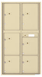 Florence 4C Horizontal Mailbox - 6 Parcel Lockers - Max Height Private Access